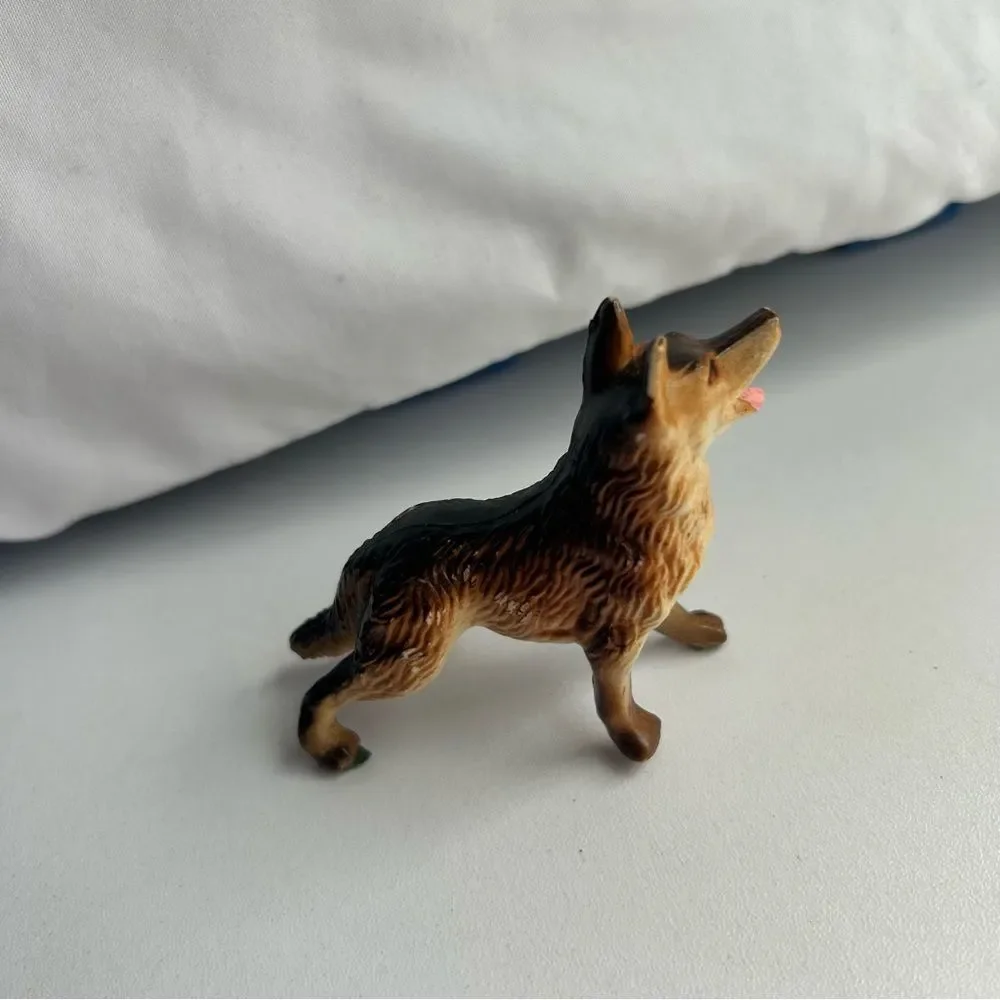 Realistic Brown German Shepherd Dog Figurine